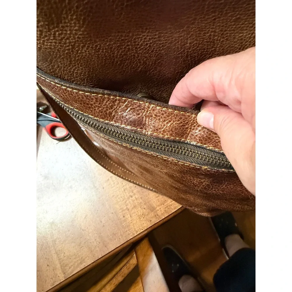 Patricia Nash Luzille Leather Convertible Backpack Crossbody Bag Distressed